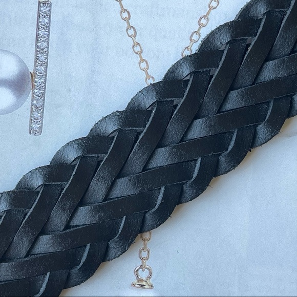 BLack color Woven 100% genuine Leather Belt gorgeous Leather Belt Size: 36/90 - Picture 7 of 15